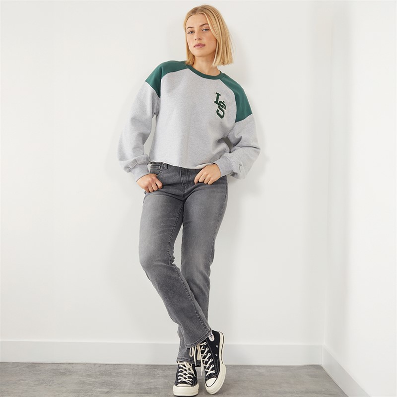 Levi's Womens 724 High Rise Straight Jeans Grey Ghost