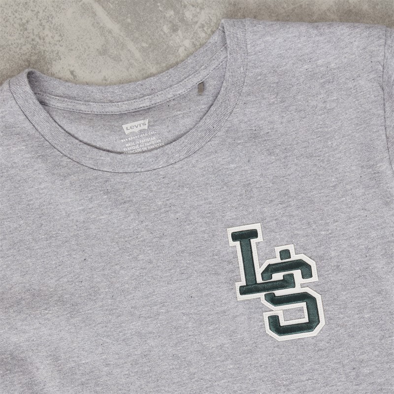 Levi's Womens Perfect T-Shirt LS Monogram Starstruck Heather Grey