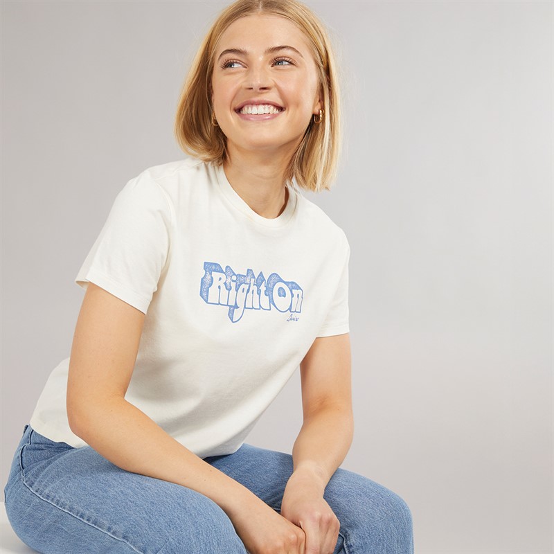 Levi's Womens Graphic T-Shirt Right On Egret