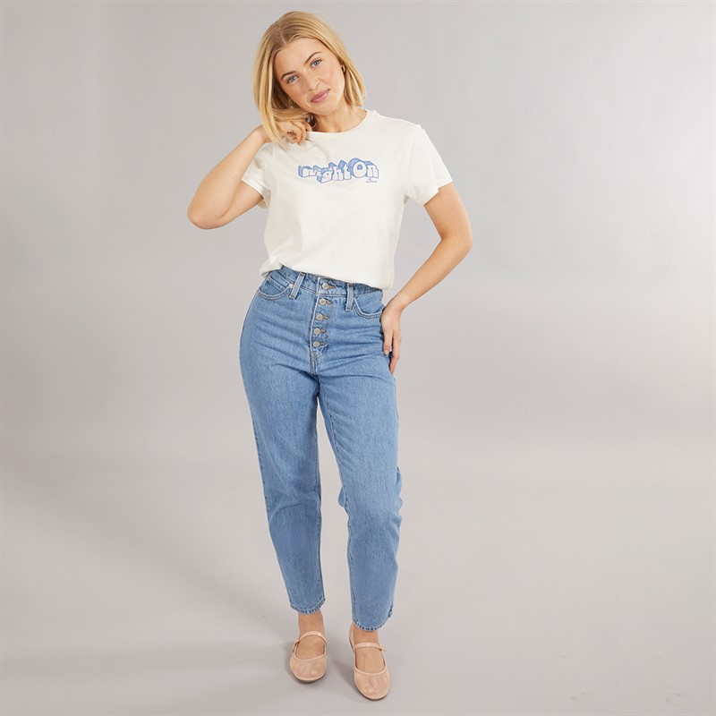 Levi's Womens Graphic T-Shirt Right On Egret