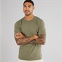 Levi's Heren Slim Fit T-Shirt Kledingstuk Geverfd Moss Olijf