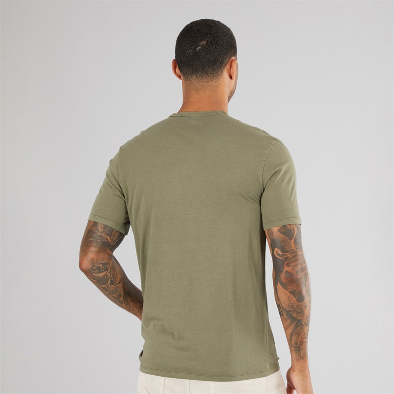 Levi's Heren Slim Fit T-Shirt Kledingstuk Geverfd Moss Olijf