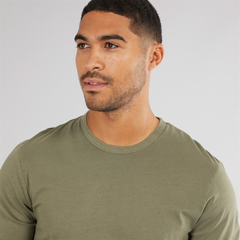 Levi's Heren Slim Fit T-Shirt Kledingstuk Geverfd Moss Olijf