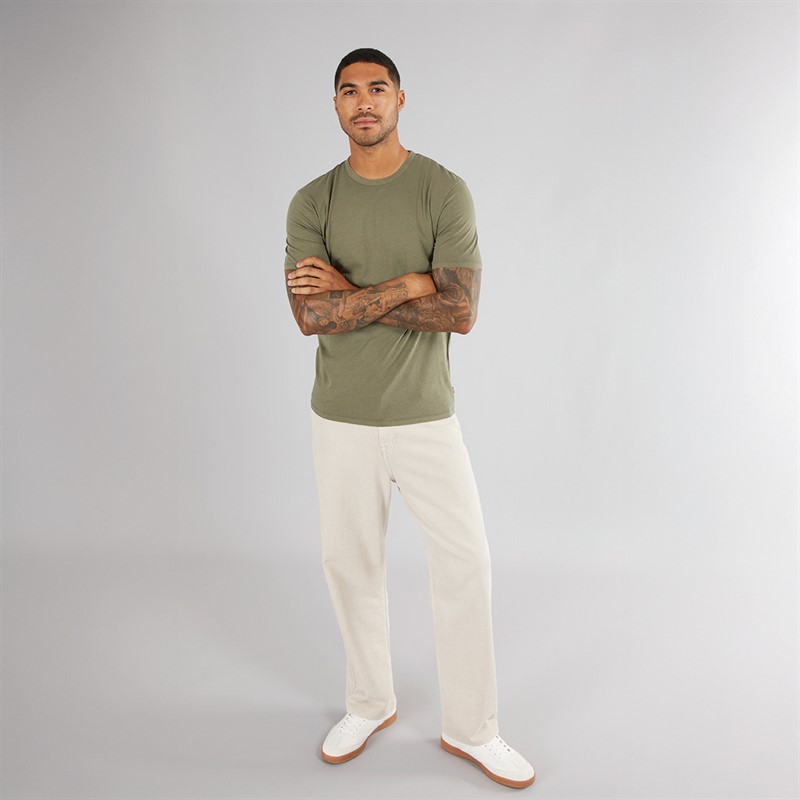 Levi's Heren Slim Fit T-Shirt Kledingstuk Geverfd Moss Olijf
