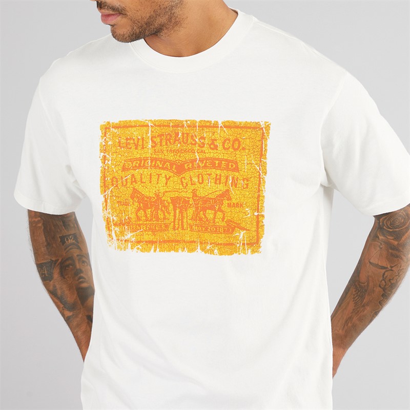 Levi's Heren Vintage Fit T-Shirt Archival 2 HP Patch Egret