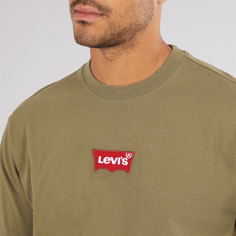 Levi's Heren Vintage T-Shirt Lsebatwing Badge Verbrand Olijf