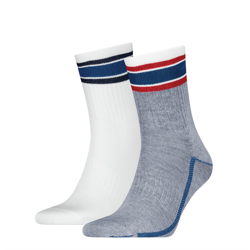 Levi's Slub Two Pack Short Cut Socks Blue Combo