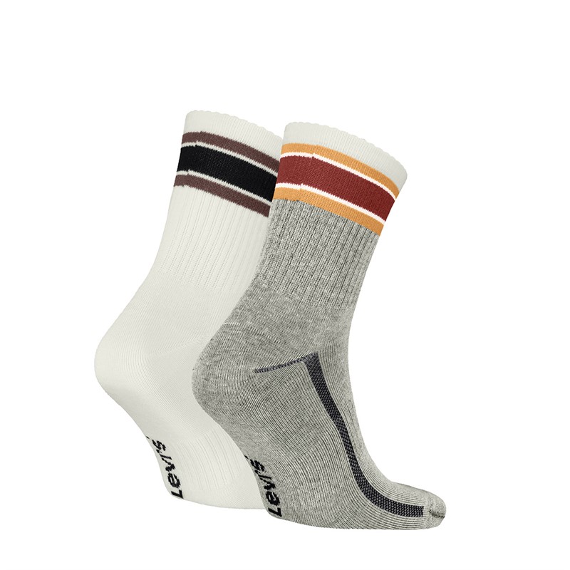 Levi's Slub Two Pack Short Cut Socks Off White