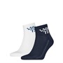Levi's Graphic Two Pack High Mid Cut Socks Blue Combo