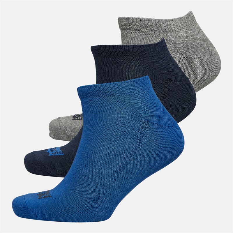 Levi's Mens Batwing Logo Recycled Two Pack Low Cut Socks Blue/Grey - Size 43