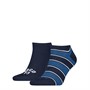 Levi's Rugby Stripe Two Pack Low Cut Socks Blue Combo