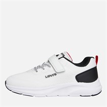 Levi's Boys Hudson Trainers White/Black/Red White/ Black/ Red