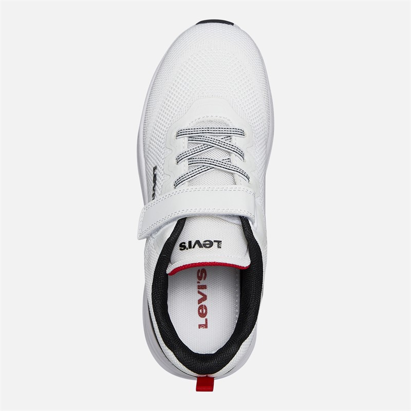 Levi's Boys Hudson Trainers White/Black/Red White/ Black/ Red