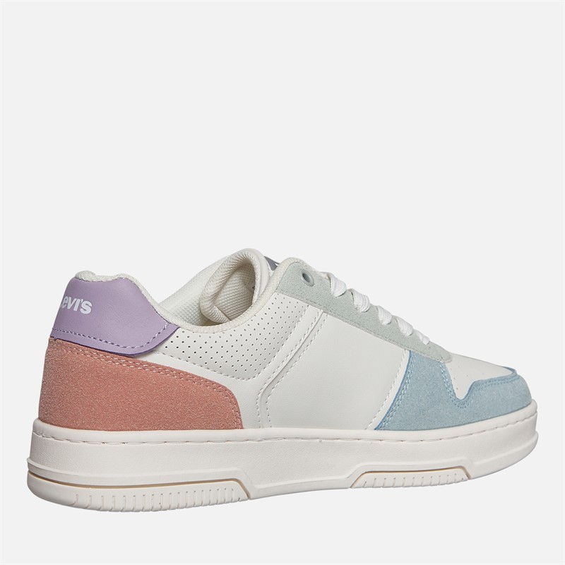 Levi's Junior Girls Maverick Trainers Off White/Blue Off White/ Blue