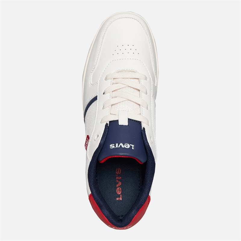 Levi's Junior Boys Kick Ser Trainers Off White/Navy Off White/ Navy