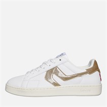 Levi's Junior Girls Swift JR Trainers White/Gold/Glitter White/ Gold/ Glitter