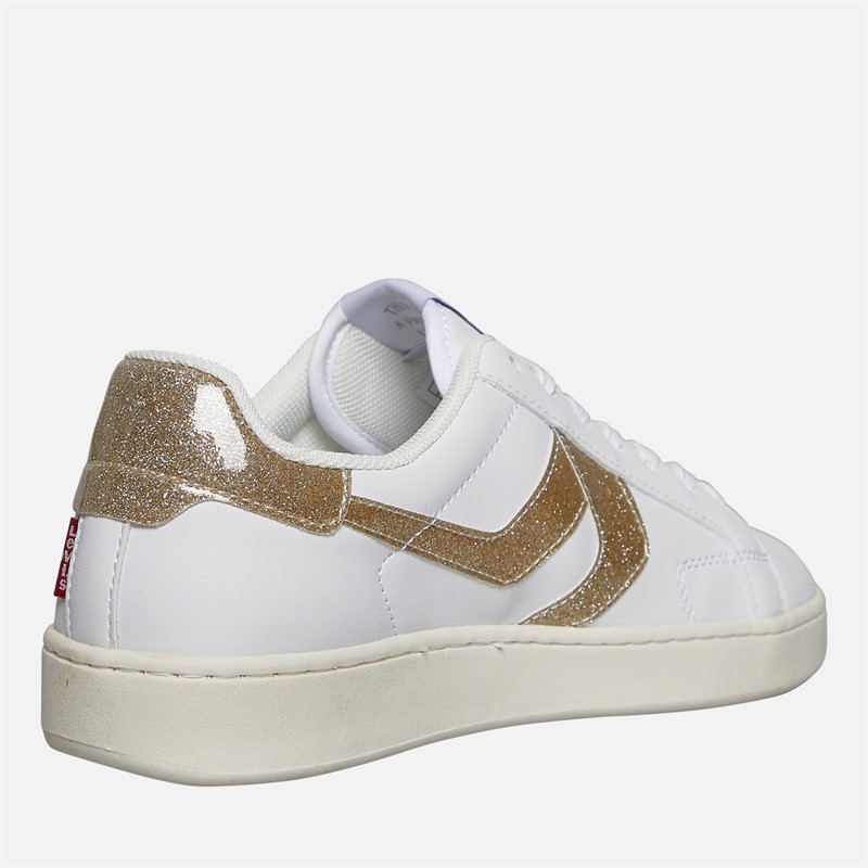 Levi's Junior Girls Swift JR Trainers White/Gold/Glitter White/ Gold/ Glitter