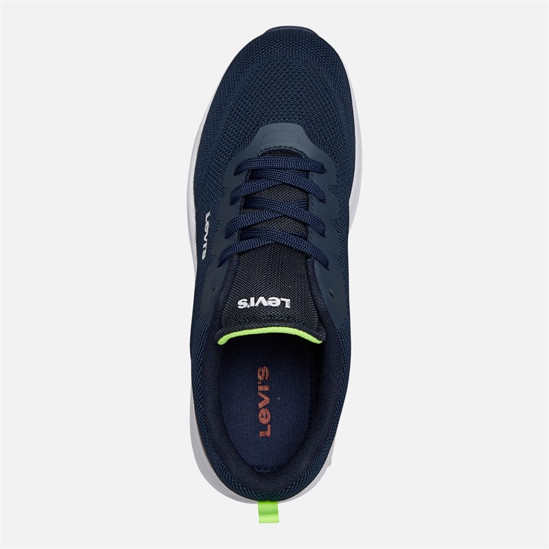 Levi's Junior Boys Hudson Trainers Navy/Yellow Navy/ Yellow