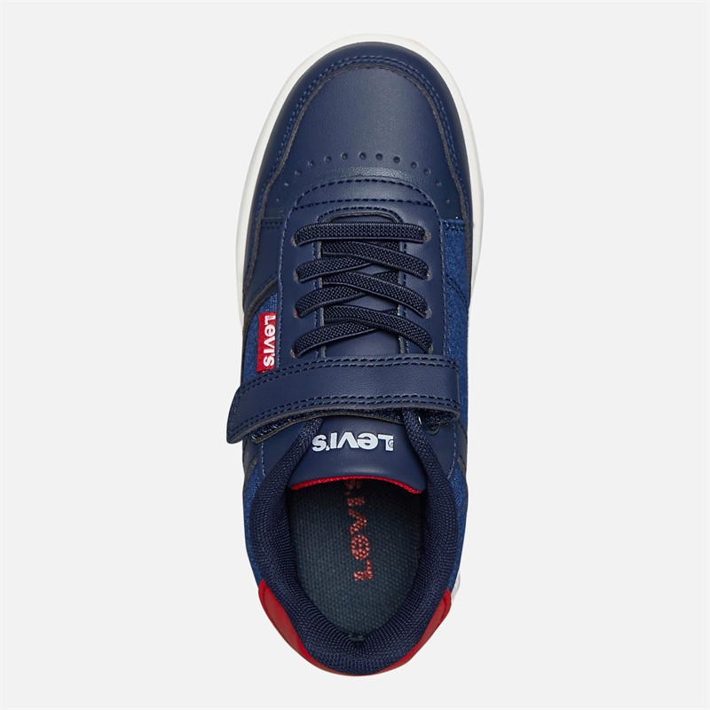 Levi's Boys John Ser Trainers Navy/Red Navy/ Red