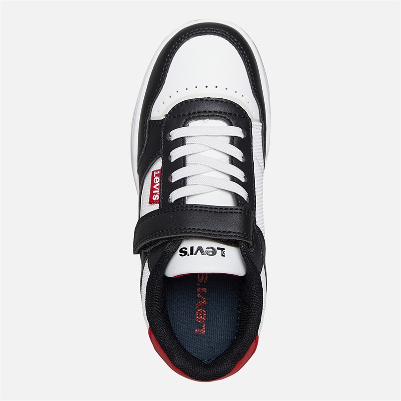 Levi's Boys John Ser Trainers Black/White/Red Black/ White/ Red
