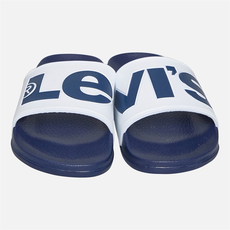 Levi's Kids June Logo Sliders White/Navy White/ Navy