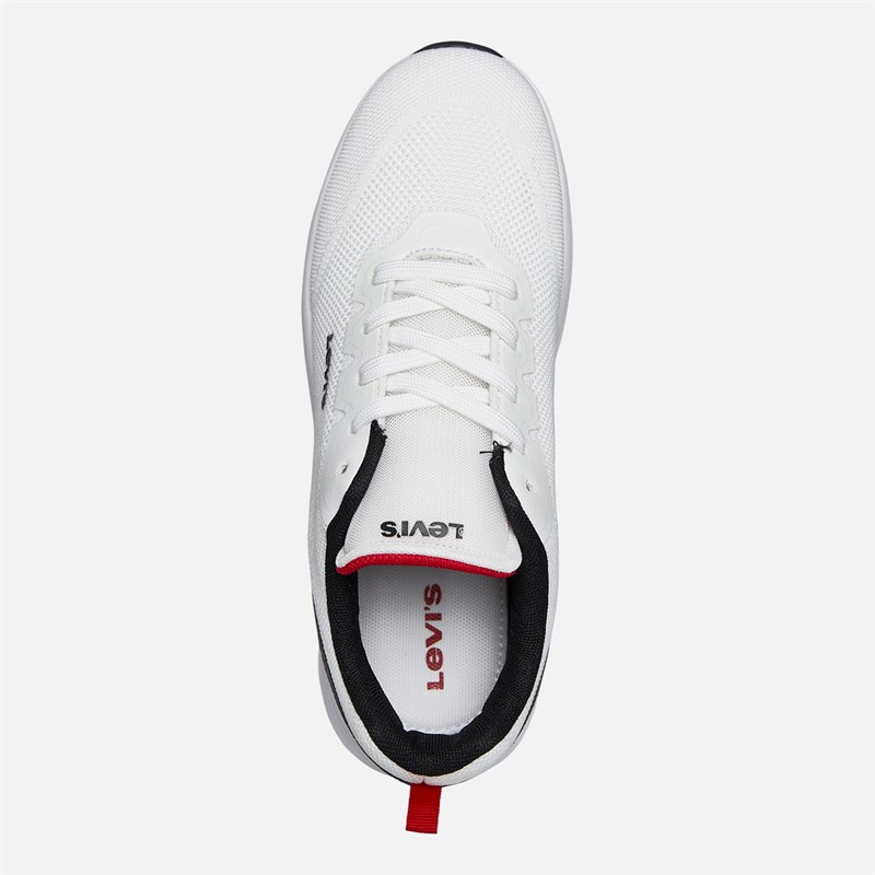 Levi's Junior Boys Hudson Trainers White/Black/Red White/ Black/ Red