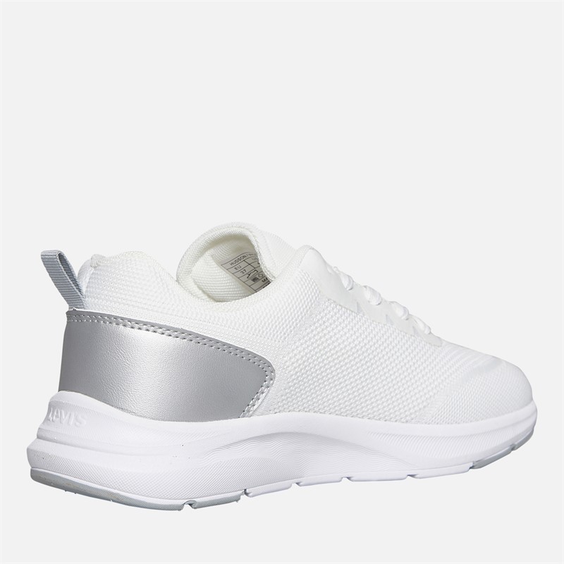 Levi's Junior Girls Hudson Trainers White/Silver White/ Silver