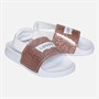 Levi's Infant Girls Pool Mini Strap Sliders Pink Glitter