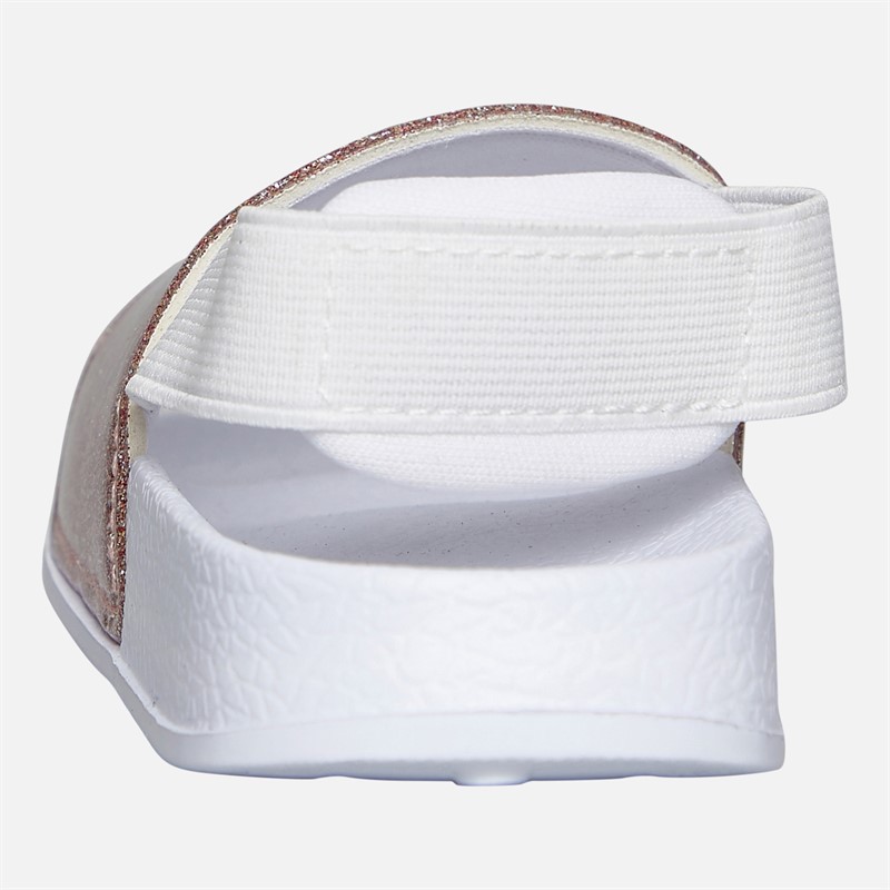 Levi's Infant Girls Pool Mini Strap Sliders Pink Glitter