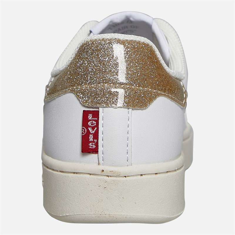 Levi's Girls Swift JR Trainers White/Gold/Glitter White/ Gold/ Glitter