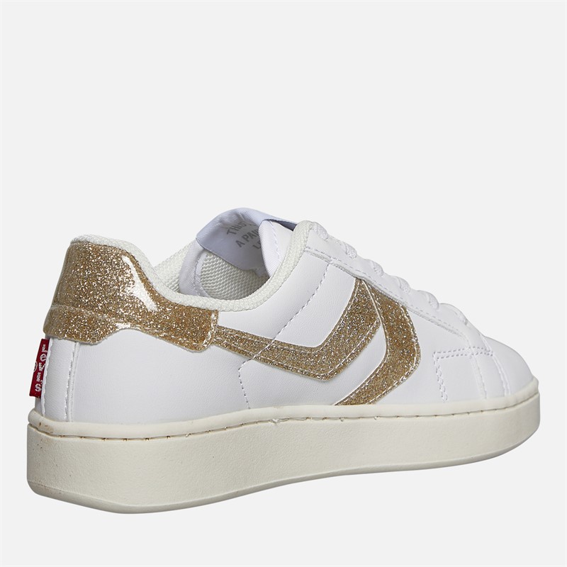 Levi's Girls Swift JR Trainers White/Gold/Glitter White/ Gold/ Glitter