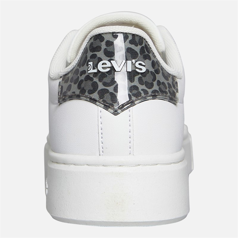 Levi's Junior Girls Evelyn Trainers White/Leopard White/ Leopard