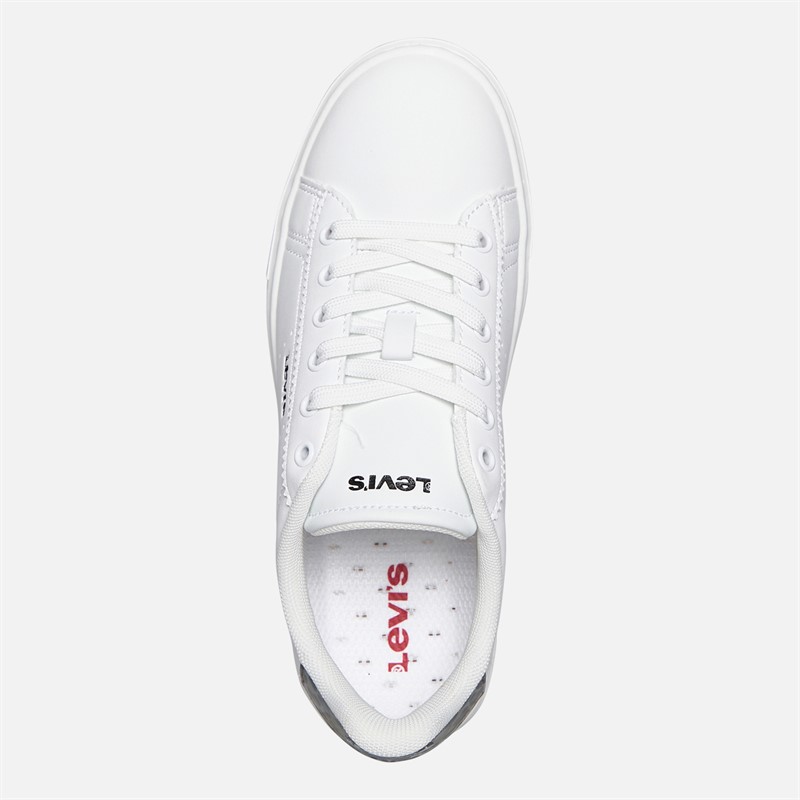 Levi's Junior Girls Evelyn Trainers White/Leopard White/ Leopard