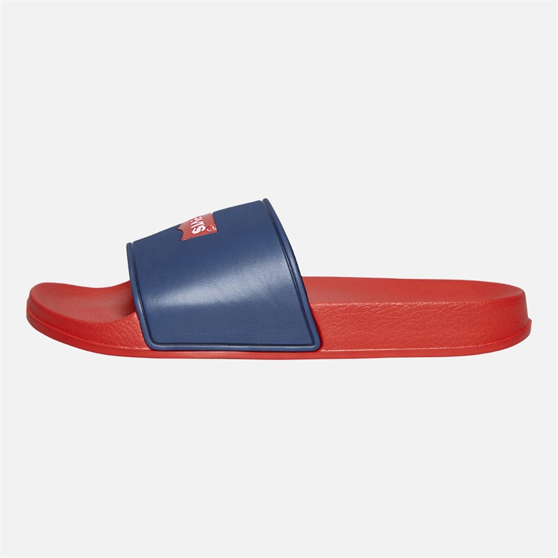 Levi's Junior Boys Pool Sliders Navy/Red Navy/ Red