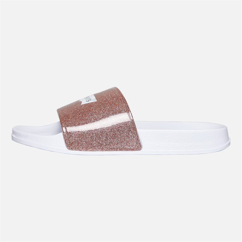 Levi's Junior Girls Pool Sliders Pink Glitter