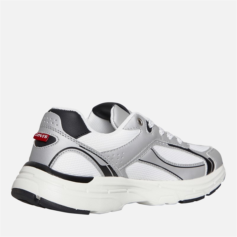 Levi's Junior Curtis Trainers Silver/White/Black Silver/ White/ Black