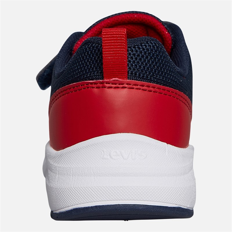 Levi's Boys Hudson Mini Trainers Navy/Red Navy/ Red