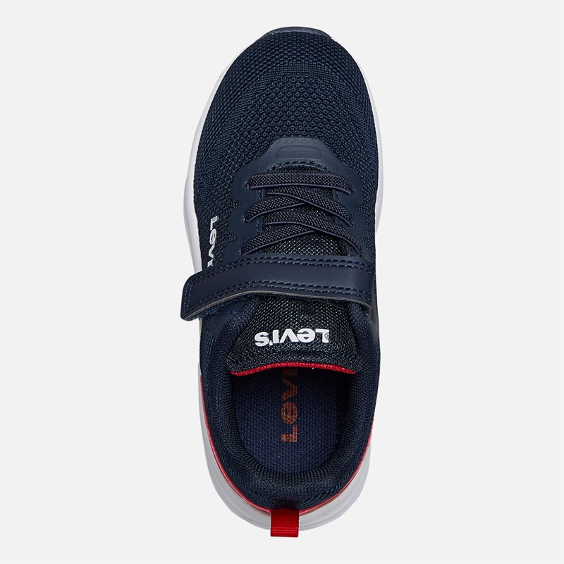 Levi's Boys Hudson Mini Trainers Navy/Red Navy/ Red