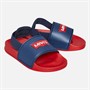 Levi's Infant Boys Pool Mini Strap Sliders Navy/Red Navy/ Red