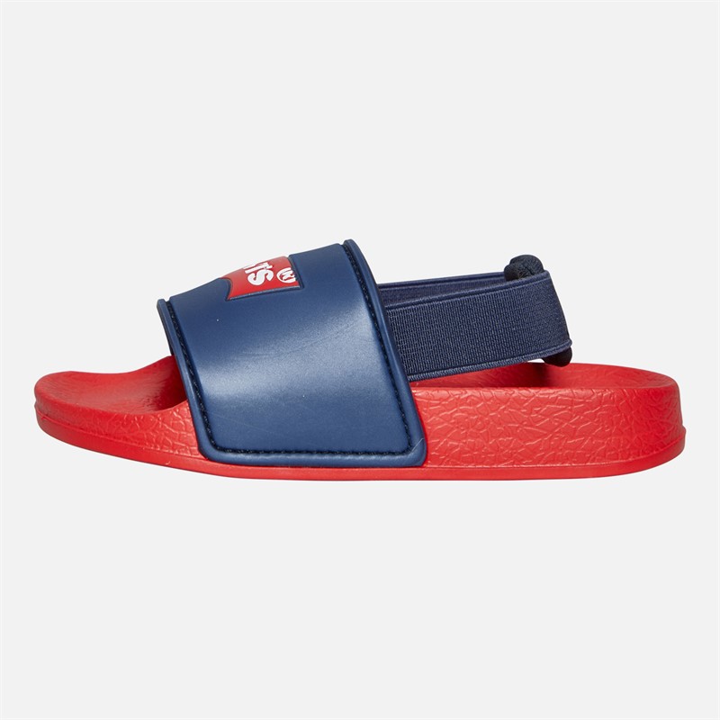 Levi's Infant Boys Pool Mini Strap Sliders Navy/Red Navy/ Red