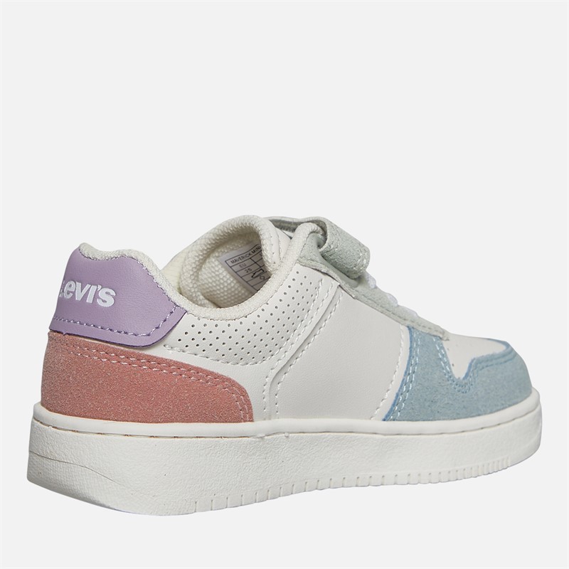 Levi's Infant Girls Maverick Trainers Off White/Blue Off White/ Blue