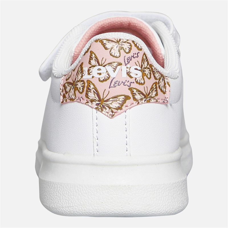 Levi's Infant Girls Evelyn Mini Trainers White/Rose White/ Rose