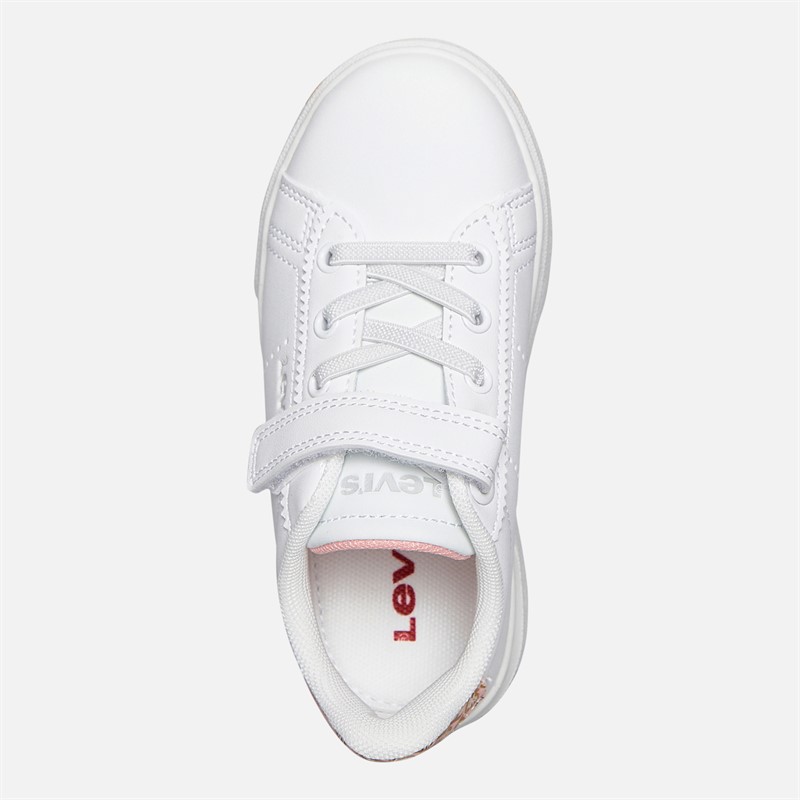 Levi's Infant Girls Evelyn Mini Trainers White/Rose White/ Rose
