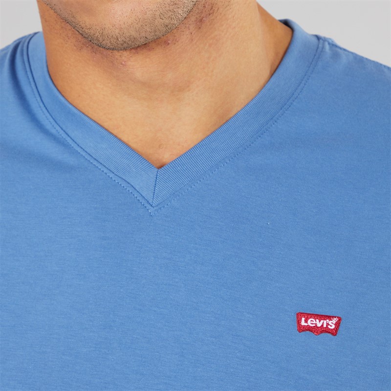 Levi's Mens Classic V Neck T-Shirt Dutch Blue