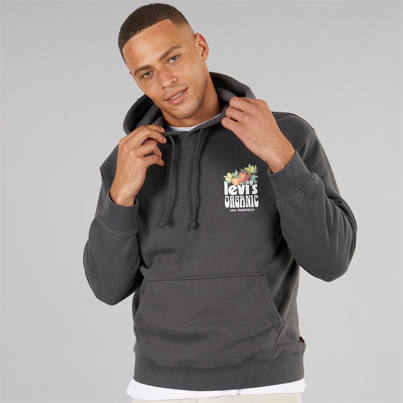 Levi's Mens Relaxed Fit Graphic Hoodie Pirate Black