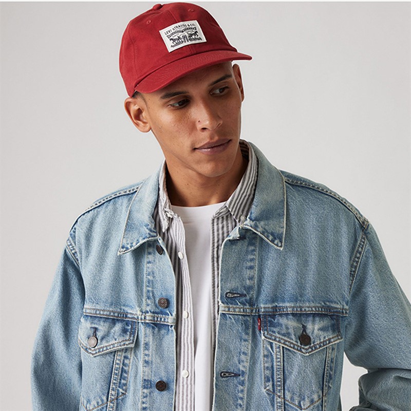 Levi's Mens Relaxed Dad Heritage Cap Merlot