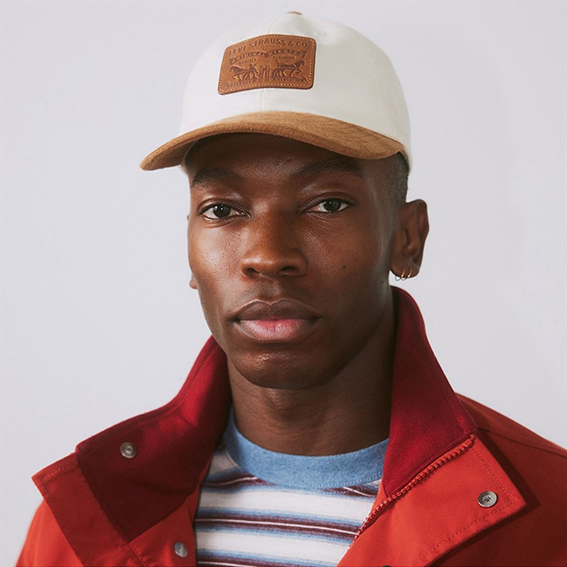 Levi's Mens Relaxed Dad Heritage Cap Ecru
