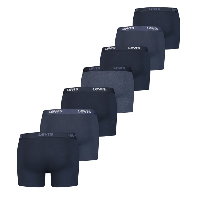 Levi's Mens Levis Friday 7 Pack Boxer Brief Blue Combo