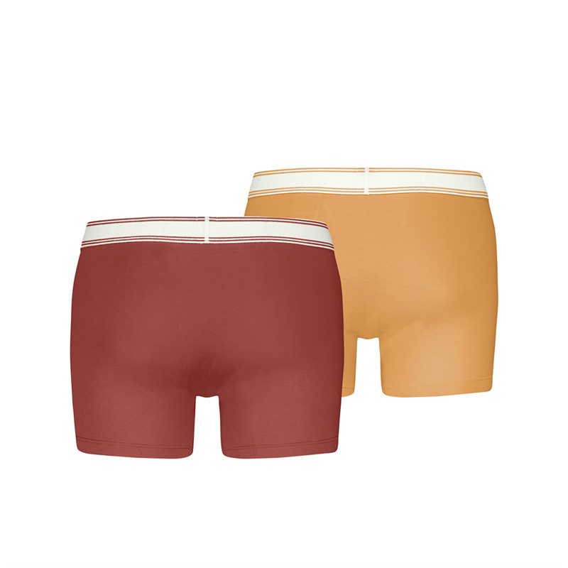 Levi's Mens Levis Remastered Two Pack Boxer Briefs Cyber Yellow/Red