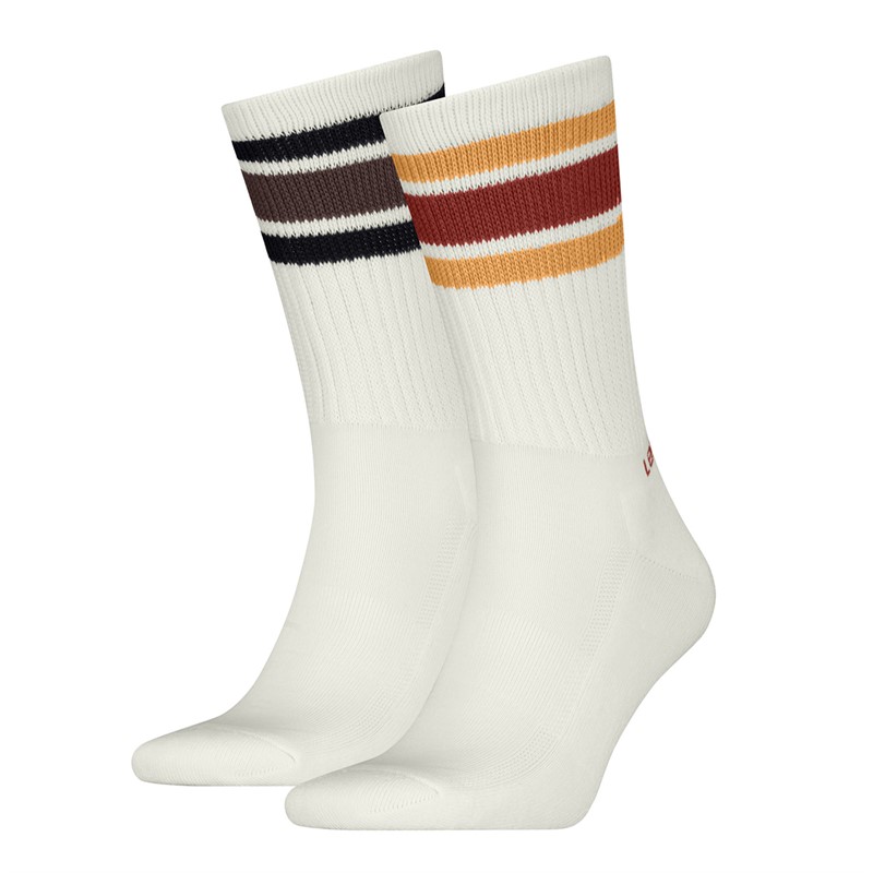 Levi's Mens Levis Two Pack Socks Off White